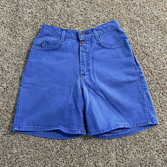 Vintage Riders Bermuda Denim Jean Mom Short Blue Union Made Size 9 - Picture 1 of 10